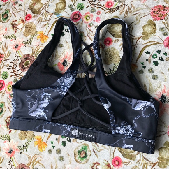 Iron Yokai Oni Mask Endless Knot Bra - Picture 2 of 2